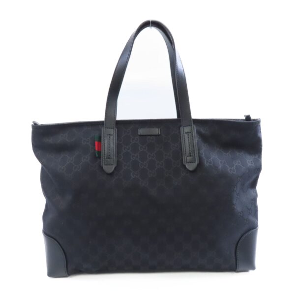 Gucci Canvas Tote Bag Silver Hand-ground Bag Black Tote Bag Black Canvas - Image 9