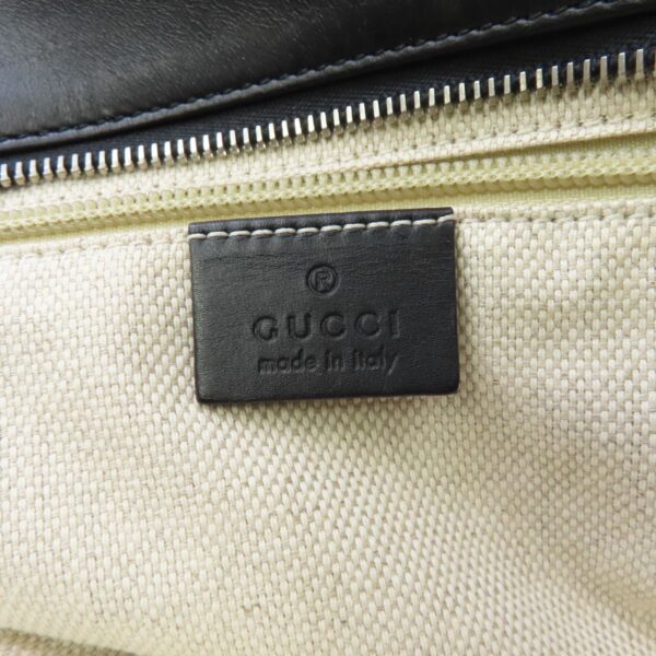 Gucci Canvas Tote Bag Silver Hand-ground Bag Black Tote Bag Black Canvas - Image 7