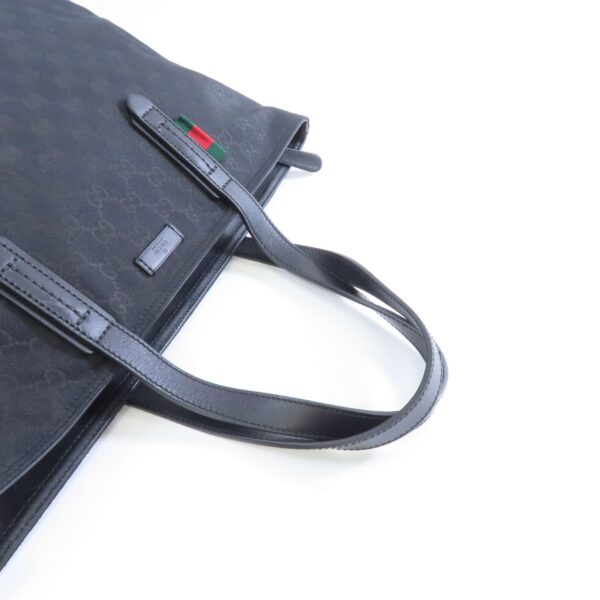 Gucci Canvas Tote Bag Silver Hand-ground Bag Black Tote Bag Black Canvas - Image 5