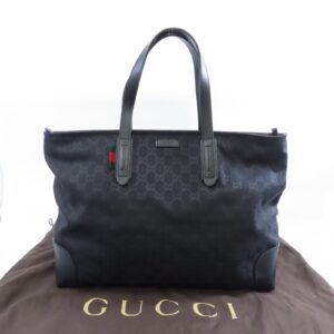 Gucci Canvas Tote Bag Silver Hand-ground Bag Black Tote Bag Black Canvas