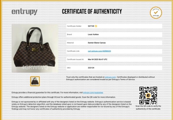 Louis Vuitton Hampstead PM, Damier Ebene - Image 6