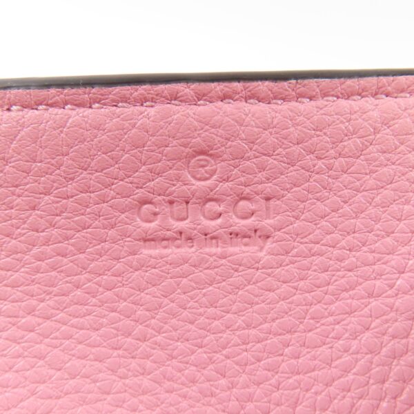 Gucci Leather Jackie 1961 Medium Silver Shoulder Back Bag Pink Leather - Image 5
