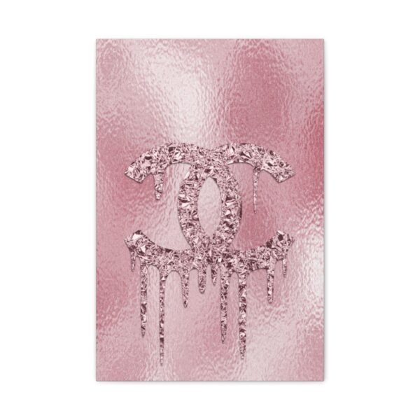 Rose Gold Drip Canvas Art, Chic Wall Decor, Fashion Home Decor, Stylish Gift for Her, Trendy Room Accent