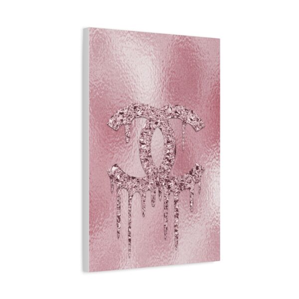 Rose Gold Drip Canvas Art, Chic Wall Decor, Fashion Home Decor, Stylish Gift for Her, Trendy Room Accent - Image 2