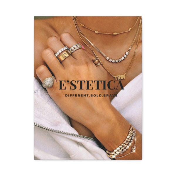 Stylish Wall Art Canvas with Bold Jewelry Design - E'STETICA
