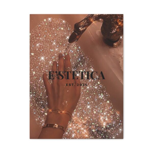Elegant Aesthetic Canvas Art - EST 2024 - Shimmering Hand Design