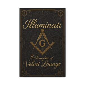 Illuminati Matte Canvas Wall Art for Home Decor, Unique Framed Art, Masonic Gift, Gothic Decor, Home Lounge Decoration