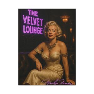 Vintage Glamour Art Print, Marilyn Monroe Decor, Hollywood Wall Art, Retro Lounge Poster, Stylish Gift for Movie Lovers